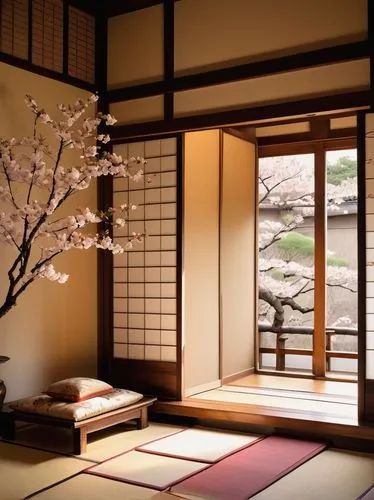 japanese-style room,tatami,ryokan,ryokans,tea ceremony,plum blossoms,the japanese tree,zen garden,chanoyu,japanese zen garden,zazen,heian,japanese style,beautiful japan,dojo,tokaido,japon,shoin,japanese culture,macrobiotics,Illustration,Abstract Fantasy,Abstract Fantasy 03