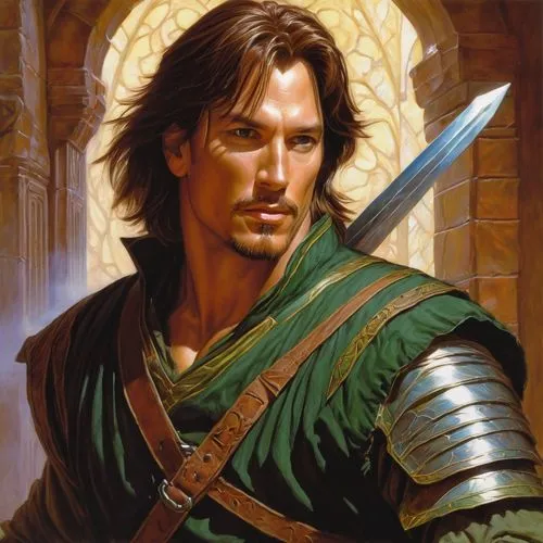 patrol,heroic fantasy,cleanup,robin hood,the archangel,wall,male elf,swordsman,defense,aa,paladin,shepherd,archangel,christian,mark with a cross,fantasy portrait,green,dane axe,athos,the good shepherd,Illustration,Realistic Fantasy,Realistic Fantasy 03