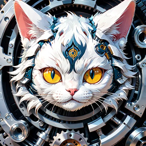 cat vector,steampunk gears,cat warrior,ship's wheel,steampunk,clockmaker,watchmaker,cog,mechanical,clockwork,cat european,cat image,cat sparrow,hubcap,hub cap,cat with blue eyes,bonnet ornament,gears,breed cat,catlike,Anime,Anime,General