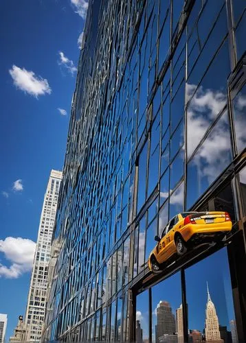 new york taxi,glass building,glass facades,skycraper,chrysler building,tishman,glass facade,skycar,yellow taxi,taxicabs,cityflyer,citicorp,taxi cab,javits,lexcorp,pennzoil,taxicab,window washer,skyscraping,office buildings,Illustration,Vector,Vector 05