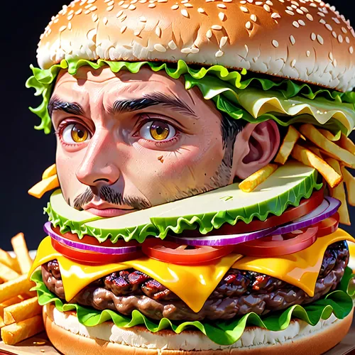 burger emoticon,burguer,burger,gluttony,junk food,cheeseburger,big hamburger,whopper,diet icon,hamburger,the burger,fastfood,fast food junky,photoshop manipulation,food collage,food spoilage,stacker,hunger,calorie,full stack developer,Anime,Anime,General