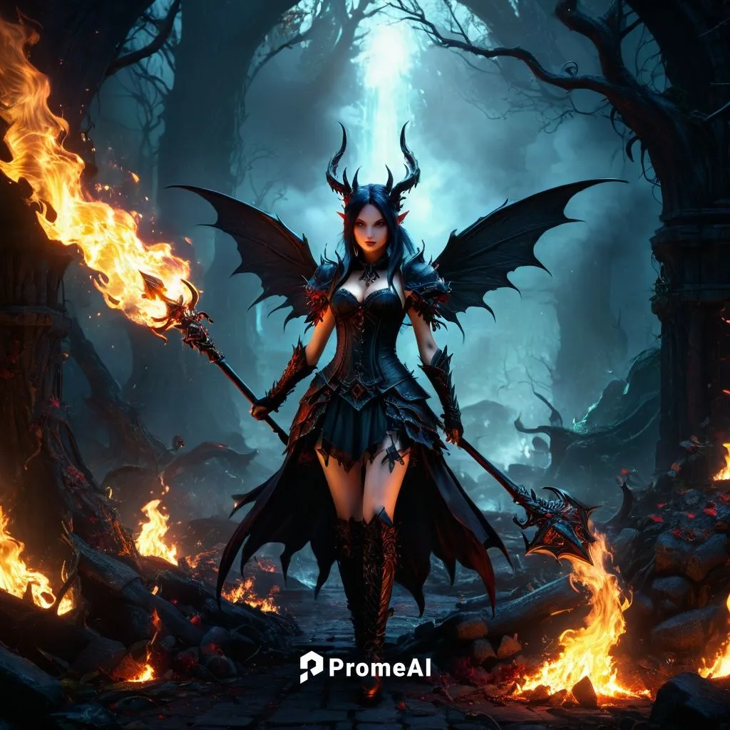 criaturas terrorificas oscuras,demoness,albedo,dark elf,evil fairy,demonata,abaddon,demona,sorceress,morrigan,dark angel,infernal,fire angel,erinyes,maleficent,angel of death,satana,saturnyne,demonolo