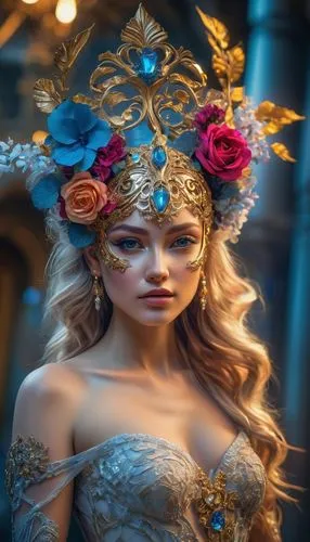 the carnival of venice,venetian mask,masquerade,headpiece,golden mask,golden wreath,asian costume,gold mask,golden crown,gold filigree,fairy tale character,fairy queen,gold crown,faery,headdress,diwata,circlet,headdresses,masquerading,faerie,Photography,Artistic Photography,Artistic Photography 08