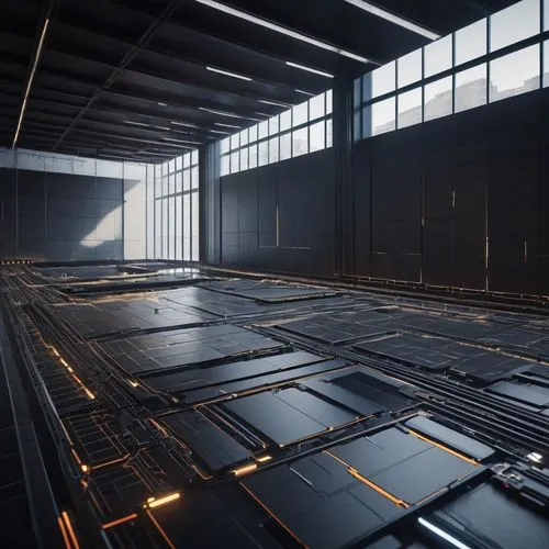 ventilation grid,warehouse,industrial hall,warehouses,dojo,empty factory,crossbeams,supercomputer,sulaco,cryengine,kamino,supercomputers,penumbra,underframes,grids,metallic door,undock,solar modules,tileable,loading dock,Photography,General,Sci-Fi