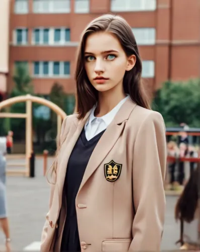 school uniform,menswear for women,a uniform,women fashion,bolero jacket,school clothes,uniform,blazer,woman in menswear,trench coat,fashion street,female model,private school,the girl's face,sports uniform,young model istanbul,nurse uniform,khaki,women clothes,smart look