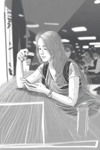 a femal,girl studying,woman at cafe,study,sci fiction illustration,diner,girl drawing,coffee shop,the coffee shop,girl with speech bubble,coffee tea drawing,women at cafe,sewing,detention,game drawing