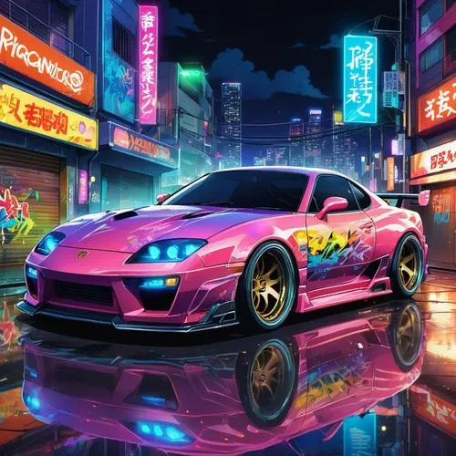 supra,3d car wallpaper,wanganella,nissan gtr,gtr,fumimaro,Illustration,Japanese style,Japanese Style 03