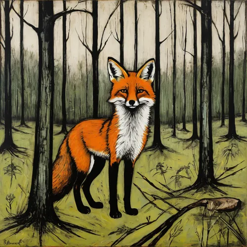 red fox,fox hunting,vulpes vulpes,a fox,redfox,anthropomorphized animals,fox,garden-fox tail,forest animal,south american gray fox,fox and hare,woodland animals,fox in the rain,child fox,little fox,foxes,david bates,forest animals,watercolour fox,canidae,Art,Artistic Painting,Artistic Painting 01