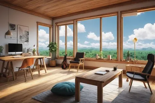 sky apartment,modern room,wooden windows,japanese-style room,3d rendering,livingroom,modern living room,living room,wood window,home interior,the cabin in the mountains,sunroom,interior modern design,windows wallpaper,loft,breakfast room,great room,render,sitting room,apartment,Illustration,Japanese style,Japanese Style 11