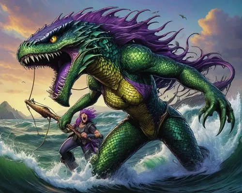 sea monsters,ridley,scylla,astyanax,paizo,dragones,Illustration,American Style,American Style 01