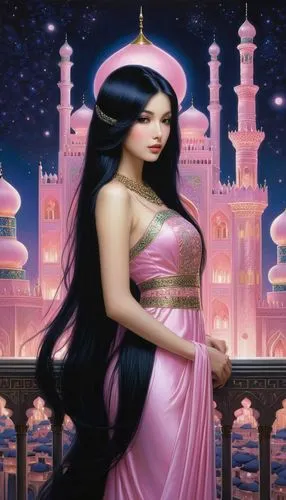 sheherazade,oriental princess,persia,scheherazade,orientalism,islamic girl,Illustration,Realistic Fantasy,Realistic Fantasy 08