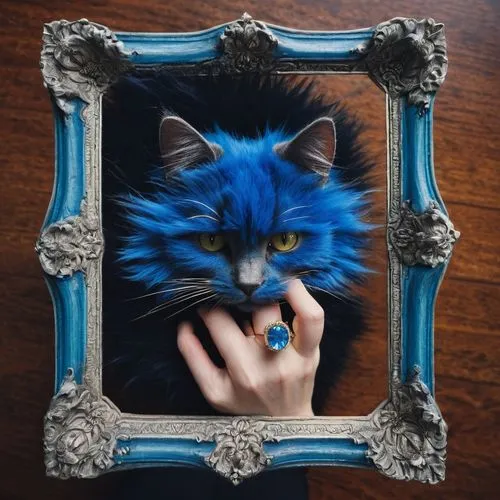 cat frame,cat on a blue background,cat portrait,holding a frame,cat with blue eyes,framed paper,royal blue,framed,mazarine blue,cat image,blue painting,electric blue,blue eyes cat,feline,feline look,decorative frame,blu,cobalt blue,halloween frame,cat,Photography,Documentary Photography,Documentary Photography 34