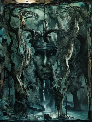 petrification,catacombs,ghost forest,megalith,necropolis,neptune fountain,mirror of souls,elven forest,stone fountain,fountain of neptune,shamanism,haunted forest,horn of amaltheia,primitive man,the g