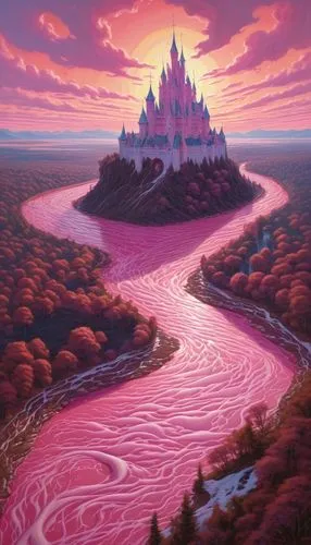 fairy tale castle,disney castle,fairytale castle,fantasyland,fantasy landscape,sleeping beauty castle,fantasy world,knight's castle,disneyfied,castledawson,castletroy,bewcastle,elves country,purple landscape,crownland,fantasy picture,castlevania,fantasia,cinderella's castle,wonderlands,Illustration,Realistic Fantasy,Realistic Fantasy 03