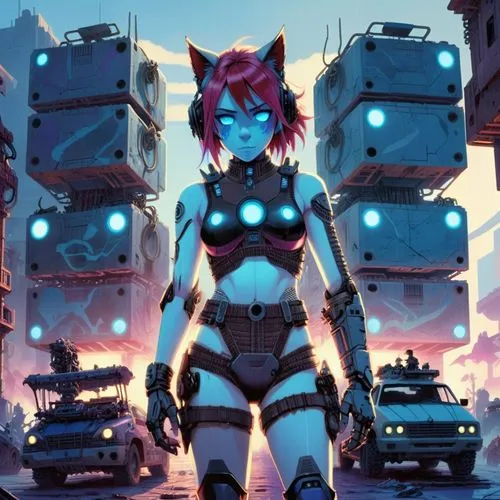 cyberdog,arcee,cyberpunk,cyberpunks,cyberstar,motoko,Illustration,American Style,American Style 04