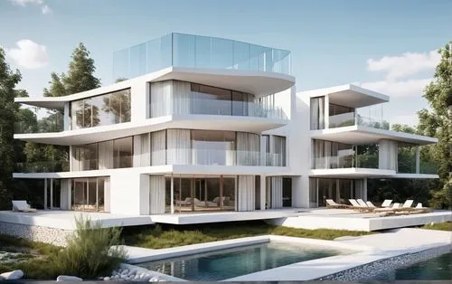 modern house,3d rendering,modern architecture,luxury property,dreamhouse,cubic house,Photography,General,Realistic