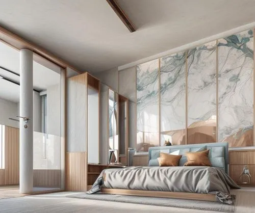 marble texture,wallcovering,modern room,wallcoverings,wall plaster,fromental,marble pattern,interior modern design,bedroom,marble,modern decor,chambre,stucco wall,travertine,contemporary decor,3d rendering,marbleized,japanese-style room,rovere,natural stone