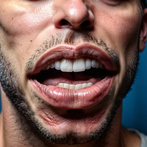 bruxism,angioedema,mouth,oral,edentulous,fluorosis,Photography,General,Realistic