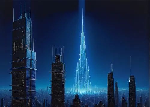 cybercity,coruscant,futuristic landscape,metropolis,coruscating,ctbuh,cyberport,jablonsky,polara,megacorporation,barad,cybertown,areopolis,skyscrapers,cityscape,cardassia,the skyscraper,futuristic architecture,supertall,sulaco,Illustration,Abstract Fantasy,Abstract Fantasy 20