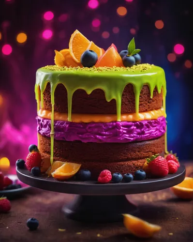 mystic light food photography,neon cakes,mixed fruit cake,torte,layer cake,orange cake,stack cake,food photography,rainbow cake,fruit cake,a cake,citrus cake,cassata,dobos torte,rye bread layer cake,currant cake,torta,little cake,sandwich cake,pink cake,Photography,General,Cinematic