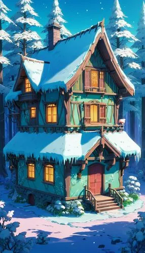 winter house,winter village,christmas wallpaper,snow roof,christmas snowy background,winter background,snow house,snowhotel,house in the forest,christmasbackground,santa's village,little house,forest house,dreamhouse,log cabin,butka,house in mountains,snow scene,wooden houses,house in the mountains,Illustration,Japanese style,Japanese Style 03