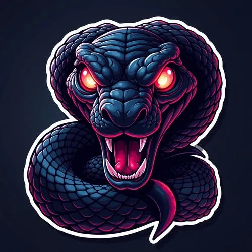 vipera,venomous snake,cobra,komodo,zygon,vector illustration,Unique,Design,Sticker