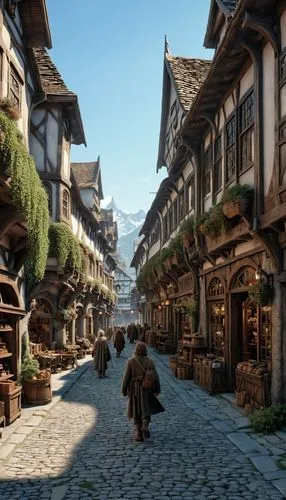 medieval street,medieval town,medieval market,knight village,alpine village,escher village,the old town,half-timbered houses,the cobbled streets,old town,marketplace,wooden houses,old city,medieval,aurora village,village street,merchant,jockgrim old town,mountain village,cobblestone,Photography,General,Realistic