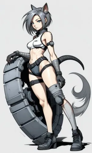 shiranui,ibuki,tifa,haibei,gray kitty,monowheel