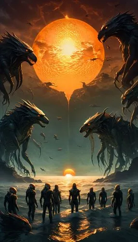 malazan,werewolve,chimeras,fantasy picture,garridos,hellhounds,Conceptual Art,Fantasy,Fantasy 11