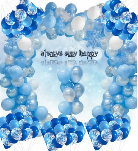 a happy new year postcard with some blue balloons,blue spheres,blue balloons,cdry blue,hypo,blue heart balloons,teenyboppers