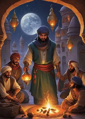 The story of Ali Baba and the Forty Thieves is a famous folktale from the Middle East, one of the stories of "The Thousand and One Nights" (or "Arabian Nights"). The story deals with the exciting adve