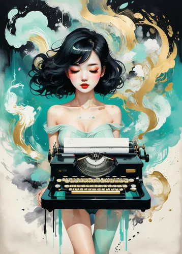 typewriter,typewriting,writer,composing,pianist,piano keyboard,typing machine,writing-book,pianet,to write,electronic keyboard,keyboard instrument,writing,write,music keys,writing about,keyboard player,illustrator,music box,writing desk,Conceptual Art,Daily,Daily 21