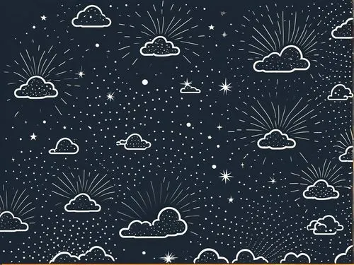 an image of sky with clouds and stars in the background,fireworks background,diwali background,birthday banner background,diwali wallpaper,birthday background,diwali banner,Illustration,Black and Whit