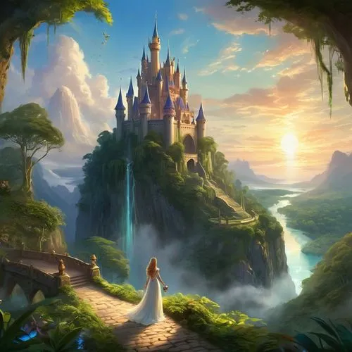 fantasy landscape,fantasy picture,nargothrond,fantasy world,rivendell,fantasia,Illustration,Realistic Fantasy,Realistic Fantasy 01