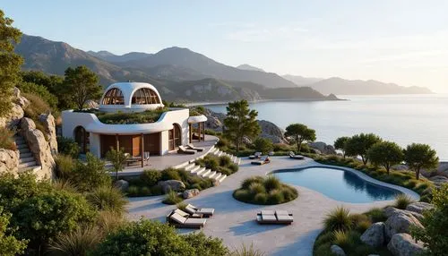 holiday villa,render,lefay,amanresorts,luxury property,3d rendering,dorne,luxury home,dreamhouse,3d rendered,mansions,cliffside,3d render,portofino,fresnaye,mansion,house by the water,amalfi coast,dunes house,renders