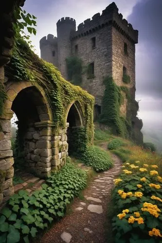 fairytale castle,ruined castle,medieval castle,castle ruins,castles,fairy tale castle,fortresses,galician castle,haunted castle,northern ireland,castel,ghost castle,knight's castle,gold castle,castle keep,templar castle,gatehouses,ireland,castle,battlements,Illustration,Black and White,Black and White 06