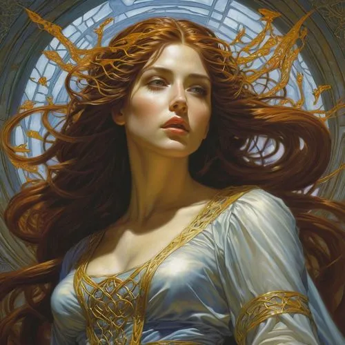 seregil,margairaz,fantasy portrait,sigyn,margaery,galadriel,triss,golden wreath,golden crown,etain,gold filigree,karakas,liliana,fnm,persephone,frigga,goldwind,guinevere,sorceror,belle,Illustration,Realistic Fantasy,Realistic Fantasy 03