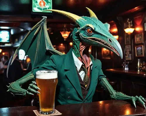 draco,pub,ginossar,barkeeper,barkeep,irish pub,mcgillin,dragon of earth,dragonlord,hogshead,barman,hobgoblin,a pint,tyrangiel,seat dragon,dragonja,neachtain,agamid,dragonetti,lorian,Illustration,Realistic Fantasy,Realistic Fantasy 47