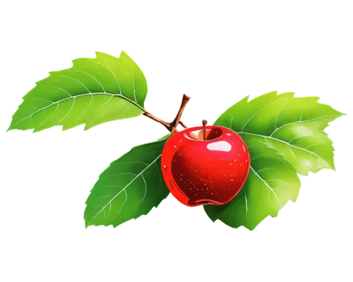 Transparent background, apple, cartoon style, shiny surface, green skin, red cheeks, leaf on top, curved branch, vibrant color, soft light, 3/4 composition, close-up shot, PNG format.,apple pie vector