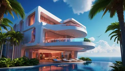 dreamhouse,futuristic architecture,tropical house,cube stilt houses,modern house,modern architecture,cube house,luxury property,beach house,cubic house,holiday villa,3d rendering,beachhouse,dunes house,riviera,floating island,paradisus,penthouses,oceanfront,luxury home,Conceptual Art,Sci-Fi,Sci-Fi 26