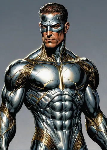 steel man,cyborg,3d man,cyclops,nite owl,electro,muscle man,cleanup,chrome steel,metallic,comic hero,sea man,superhero comic,wearables,glare protection,aquaman,super hero,steel,wolverine,shredded,Illustration,American Style,American Style 02