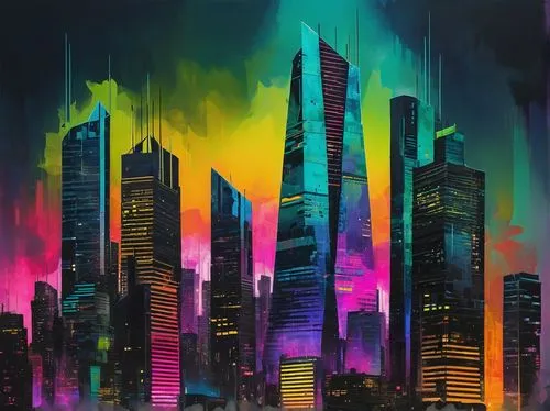 colorful city,cityscape,skyscrapers,cybercity,city skyline,guangzhou,world digital painting,megacities,cyberpunk,dubia,cityscapes,skyline,sky city,cityzen,megapolis,ctbuh,city,supertall,dubai,dubay,Art,Classical Oil Painting,Classical Oil Painting 09