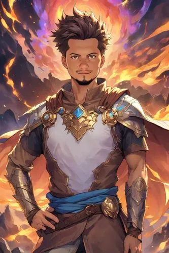 vane,bonifacio,garuda,griffin,solomon's plume,fire angel,caracalla,togra,archangel,joshua,perseus,cg artwork,uriel,gabriel,fire background,helios,hero,joseph,dane axe,male character,Digital Art,Anime