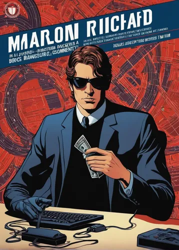 Marlon Richards: In a dystopian future, a rebellious hacker uncovers a dangerous government conspiracy.,cd cover,cover,magneto-optical disk,smart album machine,maccaron,matador,maroni,radiatori,magazi