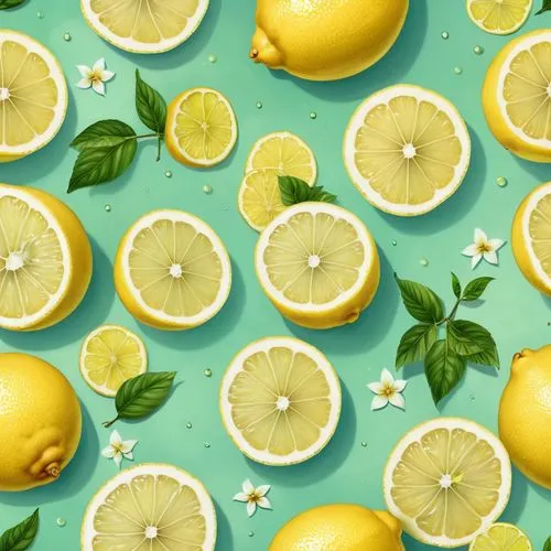 lemon background,lemon wallpaper,lemon pattern,lemons,lemon slices,slice of lemon,Illustration,Abstract Fantasy,Abstract Fantasy 11