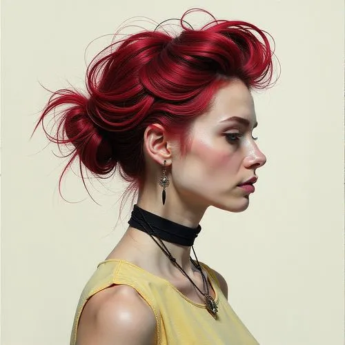 goldwell,undercut,updo,red head,rankin,vinoodh