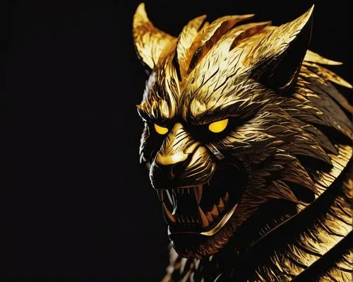 leopard's bane,werewolf,wolves,howling wolf,tiger head,wolf,gold mask,werewolves,tiger png,wolfman,yellow eyes,kadala,to roar,golden mask,destroy,wolf bob,scar,jackal,black dragon,animal head,Art,Artistic Painting,Artistic Painting 05