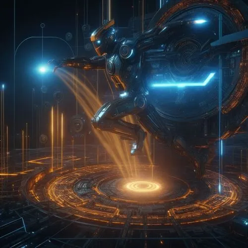 3d images of the future, sci-fi, supernatural powers,a futuristic object that is dancing through the night,tron,cybersmith,reclaimer,silico,ultron,cyberian,Photography,General,Sci-Fi