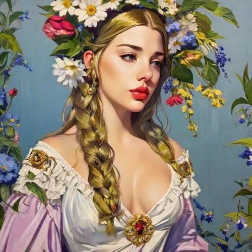 girl in flowers,girl in a wreath,la violetta,wreath of flowers,beautiful girl with flowers,flora,fantasy portrait,magnolia,portrait of a girl,girl in the garden,spring crown,young woman,lilac blossom,flower girl,rapunzel,daphne flower,jasmine blossom,jessamine,floral wreath,girl picking flowers