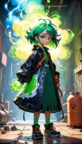 medusa gorgon,marie leaf,malachite,transistor,patrol,green aurora,emerald,wiz,acerola,monsoon banner,jade,medusa,cg artwork,green paprika,gorgon,navi,meteora,dodge warlock,sorceress,incarnate clover,Anime,Anime,Cartoon